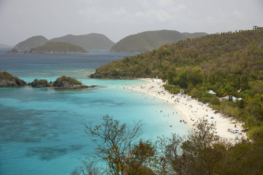 Overlooking Cinnamon Bay on St. John, USVI