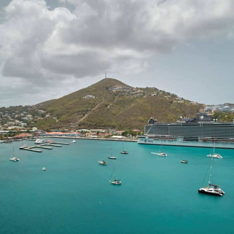 Cruise ship in St. Thomas, USVI