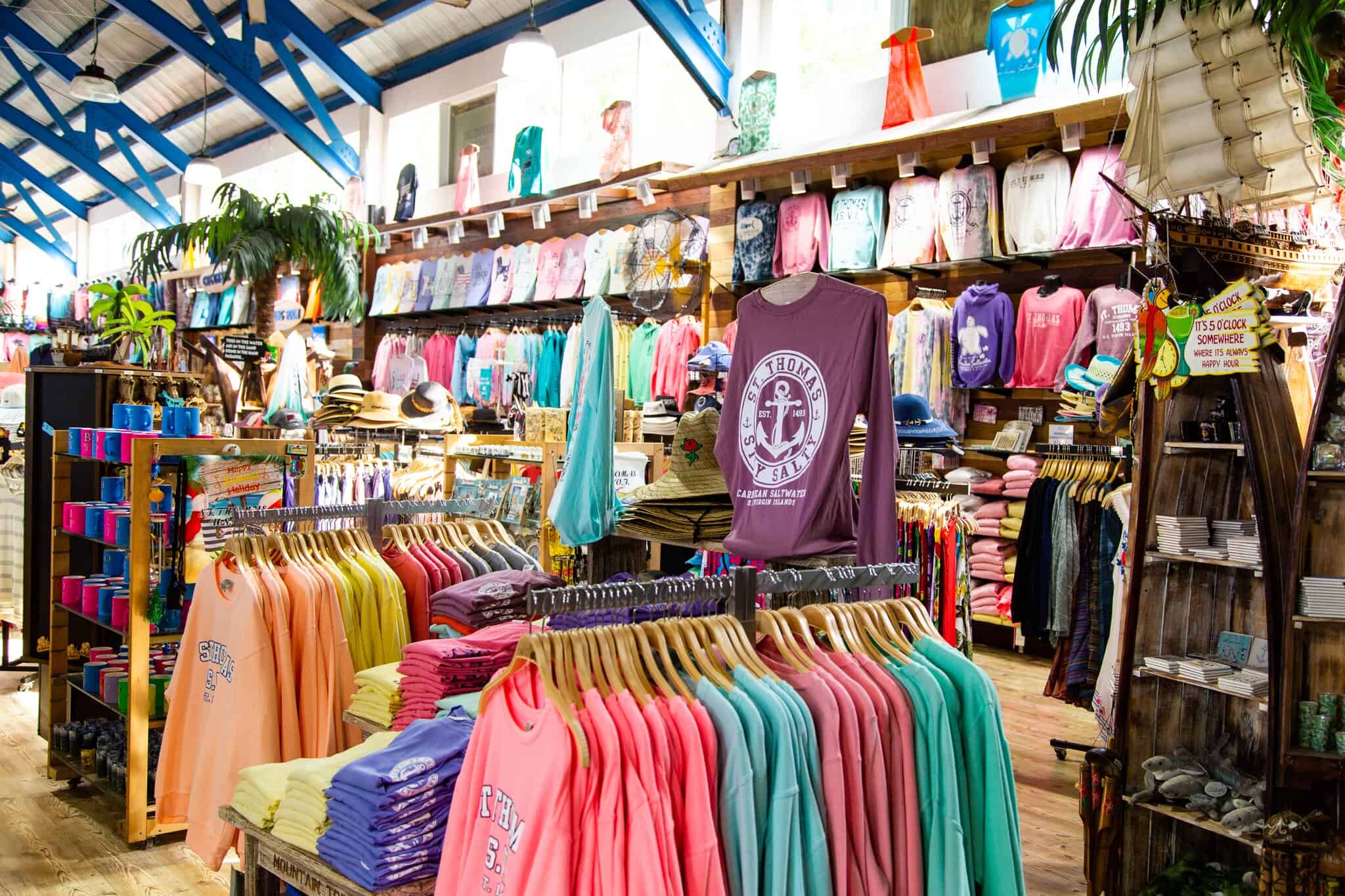 Gift shop display with colorful products